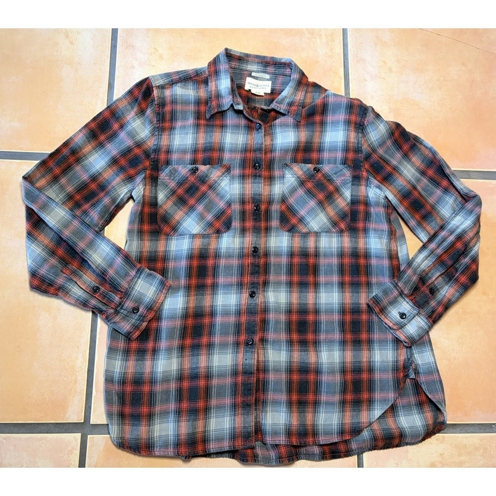 Vintage Ralph Lauren XL Denim Supply Red/black/gray Plaid Flannel Shirt